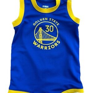 Golden State Warriors Stephen Curry Blue and Yellow Baby Onesie